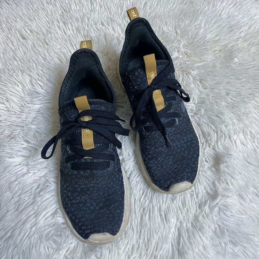 ADIDAS • Black + Gold Ultraboost Cloudfoam Shoes Sneakers